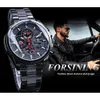 FORSINING Brand Luxury Watches Men Stainless Steel Mechanical Automatic Self Wind Calendar Wristwatches Date Week Month SLZe168279e