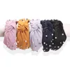 5 Colors Wide-brimmed bow headband for cross-border exclusive fabrics with imitation pearl ladies headband FREE ship 10