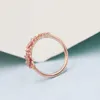 Hoge kwaliteit 100% 925 Sterling Zilver Rose Roze Daisy Flower Trio Ring Europese Stijl Sieraden Charm3329018