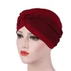 Moslim hoofd Sjaals voor vrouwen Dubbele kleur Inner Hijab Caps India Bonnet Vintage Cross Turban Hijabs Moslim Islamitische Turbante Hoed