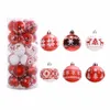Atacado-24PCS / balde 6cm enfeites de baubles de bola de árvore de festa de casamento pendurado ornamento decoração de natal suprimentos para decoração de casa