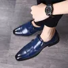 dubbele monnik riem schoenen mannen zakelijke schoenen lederen puntige Italiaanse Oxford schoenen voor mannen mode chaussure classique homme Herenschoenen 2019