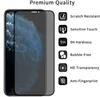 Premium Privacy Screen Protector Full Lim Temperat Glas För Iphone 12 Mini 11 Pro Max X XR XS Max 6 7 8 Plus SE Fabrik Partihandel Pris