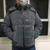 남성 파카 반사 겨울 두꺼운 면화 코트 남성 반사 다채로운 빛 방수 Windproof Thicken Keep Warm Overcoat 후드 자켓