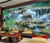 Vackra natur Bakgrundsbilder sceniska vattenfall tapet för väggar 3 d för vardagsrum