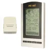 Freeshipping LCD Digital Weather Station with Indoor Outdoor Wireless Temperature Humidity Silver Black