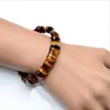 Pierre de cristal naturel jaune oeil de tigre bracelet en bambou bracelet à main bracelet hommes et femmes