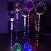 Globo Led luminoso de 18 pulgadas, tira de globos de aire LED de 3M, globos de helio de burbujas redondas, juguete para niños, decoración del banquete de boda