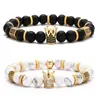 Pulsera de corona para hombre, joyería para hombre, pulsera de cuentas de piedra bracciali para mujer, pulseras, accesorios para hombre, bracciale armbanden3307071