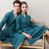 Zomer paar wafel kimono badjas vrouwen sexy plus size zuigen water bruidsmeisje gewaden unisex dressing jurk herfst robe femme y19042803