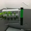 Accessoires pour fumeurs Tube carré filtre en verre à trois colonnes bouteille d'eau