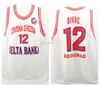 VLADE DIVAC＃12 KK CRVENA ZVEZDA ROJA BEOGRADホワイトバスケットボールジャージーメンズエド任意の番号名