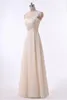 One Shoulder Chiffon Long Bridesmaid Dresses 2019 Bohemian With Ivory Applique Floor Length Wedding Guest Dresses Custom Made