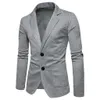 Casual Solid Blazer Jacket For Men 2019 Business Casual Turn-Down Collar Basical Mens Blazers Jacket Bod Blaser Masculino1282w