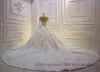 Superbes robes de mariée en dentelle robe de bal 2019 perlées appliquées 3/4 robes de mariée à manches longues Vintage Plus Size robes de soirée