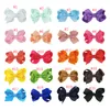 100 pcs/Lot nouveau-né bébé Nylon bandeau 3.2 pouces solide ruban cheveux arc bandeaux enfants arcs élastique bandeaux cheveux accessoires