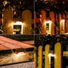 Luce solare per recinzione Confezione da 16 luci a LED per esterni Lampada da palo per scale esterne impermeabile in bronzo per patio giardino Pathway333S