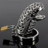 Kształt węża urządzenie Chastity Metal Chastity Cock Cage ze stali nierdzewnej Chastity Belt Cock Ring BDSM zabawki Bondage Sex produkty