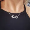 Złoto Wypełnione Long Box Chain Niestandardowe Nazwa Choker Naszyjnik Kobiety Mężczyźni Spersonalizowany Druhna Boże Narodzenie Gift Prezent Namiotowi Collar Mujer