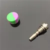 Domeless 10mm Titanium Nail for Glass Water Pipes - Male Joint, Includes Free Silicone Bowl for Enhanced Smoking