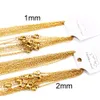 1mm 2mm Edelstahl Gliederketten Silber Gold Roségold Farbe 4560cm Damen Herren DIY Halsketten Schmuck Passende Anhänger Bulk 10pc9477653