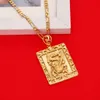 New Fashion Real 24K Placcatura in oro Collana Ciondolo Uomo Gioielli Drago Catena d'oro Hiphop Rock Jewelry5823661