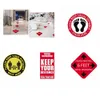 Bewaar Social Distance Indoor Ground Sticker Distance Marker Houd uw afstand Stand hier Vloer Decal Marker Floor