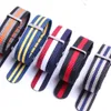 Horlogeband 22mm 20mm Zwart Blauw Waterdicht Duiken Nylon Nato Watch Band Strap Zilver Roestvrij Stalen Pin Sluiting voor OMG 007 voor Watc2941