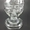 Head Skull Glass Water Pipes Narghilè Recycler Inline Perc Dab Rigs 9Inch Bong 14mm Joint per chicha