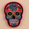 Parches de calavera rosa, parches bordados para ropa, insignias de tela para ropa, parches de costura, bricolaje creativo