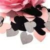100pspack Star Heart Table Confetti разбрызгивает свадебное украшение на день рождения розовое черное серебряное золото конфетти бумажные ремесла1308542