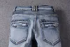 Rippade jeans # 0512 Mäns retro elasticitet Slim Youth Fashion Streetwear Personlighet Kvalitetsbyxor Manim Distressed Byxor