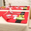 Kerstmis tafel matten bestek tas sets nieuwjaar santa claus gift sokken xmas diner tafel decor kerstdecoratie LX8614