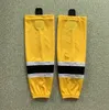 Nouveau Entraînement sur glace 100% Polyester pratique chaussettes équipement de Hockey gris or