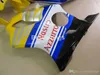 Enjeksiyon kalıbı Honda CBR600 için sıcak satış Fairings F400 04 05 06 07 Sarı Mavi Beyaz Kaplama Kiti CBR600 F4I 2004-2007 IY21