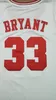 Lower Merion High School K. Bryant #33 biały niebieski zielony czarny czarny retro koszulka do koszykówki męskiej ed niestandardowe numer