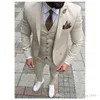 Wysokiej jakości jeden przycisk Groom Tuxedos Notch Lapel Groomsmen Najlepszy człowiek Mężczyzna Garnitury ślubne (Kurtka + spodnie + kamizelka + krawat) D: 156