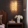 Post Moderne Luxe Koperen Led Wall Scones Glans Crystal Shades Led Wandlamp Woonkamer Muur Opknoping Lamp Armaturen Verlichting gratis Verzending