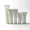 200 x White Plastic Soft Bottle Cosmetic Hand Facial Cream Empty Squeeze Tube Shampoo Lotion Refillable Bottles 5g 10g 15g 1/2oz