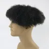 6 mm Afro-Kinky-Toupet für schwarze Männer und Basketball-Fans, Men039s-Spitzenperücke, Haarteile, brasilianisches Echthaar, Ersatz2662793681797