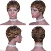 Micro vlecht pruik Afro-Amerikaanse gevlochten pruiken voor vrouwen 14quot synthetische pruik lang steil haar gevlochten haarkant doos vlecht9954022