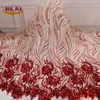2019 Wysokiej jakości afrykańskie cekiny koronkowe tkaninę francuską haft netto tiulowy tiulowy materiał do nigeryjskiej sukienki weselnej XY2651B29257479