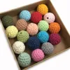 Bebê de enfermagem Acessórios 16mm Crochet Beads mastigável Beads DIY dentição Jóias Crib Sensorial Toy Bebê mordedor