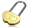 Cadenas gravé amour coeur serrure saint valentin cadeau Double coeur amoureux serrures anniversaire jour cadeaux expédition rapide