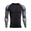T-shirt da corsa fitness da uomo di marca IEMUH T-shirt sportiva a maniche lunghe ad asciugatura rapida Allenamento da palestra all'aperto Abbigliamento sportivo da jogging