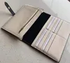 Klassisk design äkta läderplånbok Långt kort lapptäcke Flip plånbok hög kvalitet 5a handväska för dam med kodnummer hållare8017572