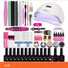 Manicure Set Nail Kit med 24W / 36W LED Nails Lamp Nails Drill Machine Nail Polish Kit Acrylic Nail Art Tools Set