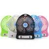 Draagbare Mini Fan 3 Snelheid Verstelbare fans voor Home OfficeDesk reizen met LED-licht USB Oplaadbare ventilator Handheld