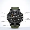 Smael Sport Watch Męskie Wodoodporne shock Shock Dual Time Wristwatch Męskie Zegarki Top Marka Luksusowy 1545 Oglądaj Zegarki LED Męskie Zegarki