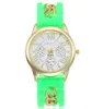 Nowe Kobiety Luksusowy Silikonowy Genewa Neutralne Zegarki Człowiek Zegarek Tanie Lady Girls Wristwatches Gift Hours Geneva Relojes Mujer Clock Hurt